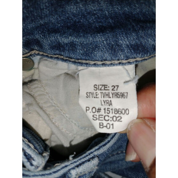 Joe's Jeans Distressed Skinny Ankle Raw Hem 27 Stretch Comfort - Picture 4 of 10